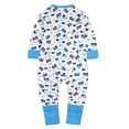 thumbnail image 5 of WIBACKER 1Pcs Baby Cotton Long Pajamas with Mittens Cuff for Boys 2 Way Zipper Both Footed and Footless Sleepers, 5 of 10