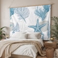 thumbnail image 3 of Coastal Starfish Large Tapestry for Bedroom Wall Hanging Tapestry,0cean Nautical Coral Seagrass Nature Ceiling Backdrop Tapestries Poster Blanket Wall Decor for Teens Room Living Room Dorm 100" x 59", 3 of 8