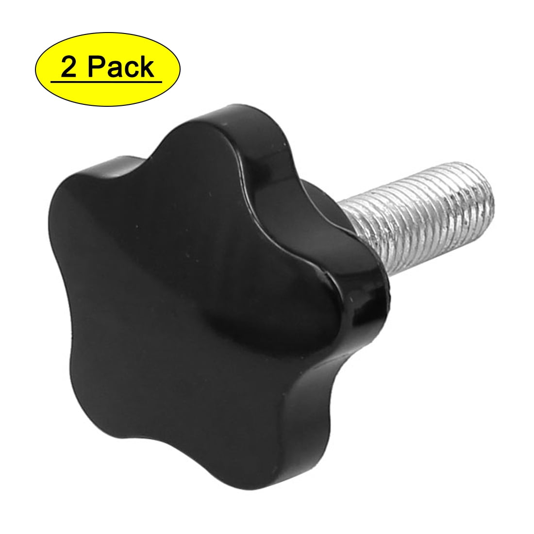 uxcell 2pcs M6 Male Thread Plastic T Handle Screw On Type Clamping Knob 