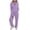 Purple, variant on Valora Women Fashion Outfit Women's Trousers Suit 1 | Womens Fashion 2 Piece Outfits Long Sleeve Sweatsuits Sets Half Zip Sweatshirts With Joggers Sweatpants Light Blue 2XL