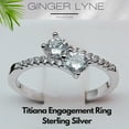 thumbnail image 2 of Tatiana Engagement Ring for Women Sterling Silver 2 Stone Promise Cz Ginger Lyne Collection, 2 of 7
