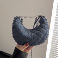 thumbnail image 1 of Bolso de mensajero para mujer, suave y duradero, con axila de vaquero para mujer (azul oscuro), 1 of 8