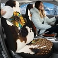 thumbnail image 2 of Uorisanigo 2pcs Front Seat Covers, Leopard Sunflower Cow Print High Back Bucket Seat Covers Soft Fluffy Furry Automotive Interior Accessories Universal Fit for Most Sedan, Truck and SUV, 2 of 7