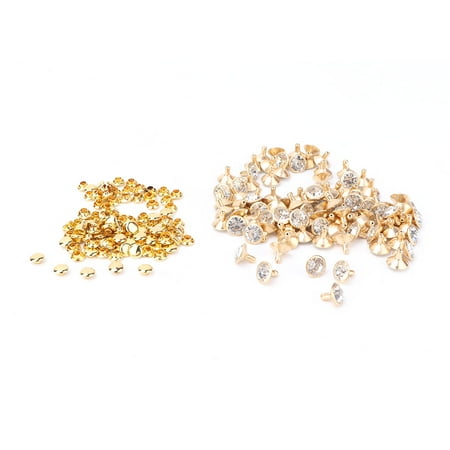 

2024 Cloth Crystal Inlay Rapid Rivets 12mm Spots Studs Cap for DIY Leather Craft Decoration(#4)
