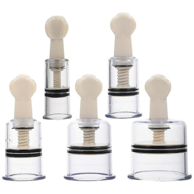 5 Pcs Vacuum Suction Cup Breast Sucker Relaxation Cupping Nipple Massagers Breast Corrector Puller Nipple Puller Breast Pump Banmo