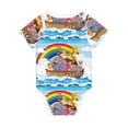 thumbnail image 5 of Balery Rainbow Animals on Noah's Ark Pattern Baby Climbing Clothes Infant Bodysuit Cute Infant Bodysuit Baby Romper-2 Years, 5 of 7