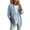 Light Blue #031, variant on Womens Classic Button Front Breathable Stretch Denim Jacket Relaxed Fit Lightweight Casual Long Sleeve Cardigan Coat, XL