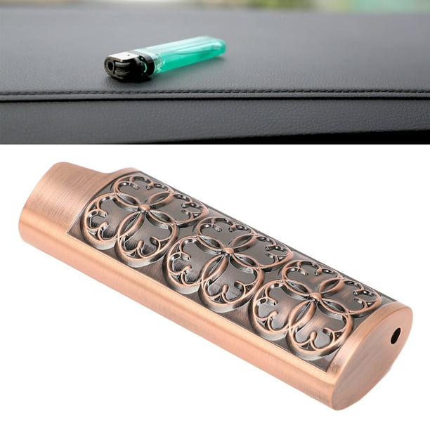 Soporte de Cubió de Caja de Encendedor de Metal Vintage, Funda Protectora de Encendedor Estampada de Aleación de Aluminio Funda Floral En relieve Vintage Funda de Encendedor