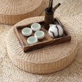 thumbnail image 3 of Cojín de tatami de 40 cm Cojín redondo trenzado de paja Cojín hecho a mano Piso Silla de yoga Estera del asiento BANYUO Hogar, 3 of 5