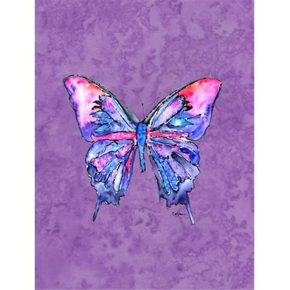 11 x 15 In. Butterfly On Purple Flag, Garden Size