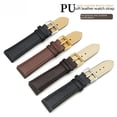 thumbnail image 2 of Accesorios para relojes Correa plana de cuero sintético para hombres y mujeres Reloj con hebilla de pasador Correa de pulsera de cuero liso, 2 of 4