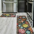 thumbnail image 4 of Boho Floral Kitchen Rug Mat Set of 2 Spring Colorful Flowers Kitchen Rugs Washable Non Slip Summer Kitchen Floor Mats, 4 of 6