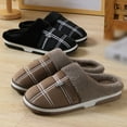 thumbnail image 6 of Men Winter Home Cotton Mens Wide Slippers Slides Christmas Antlers Print Men Moccasins Slippers Thermal Slippers Casual Home Mens indoor Outdoor Slippers Shoes, 6 of 6