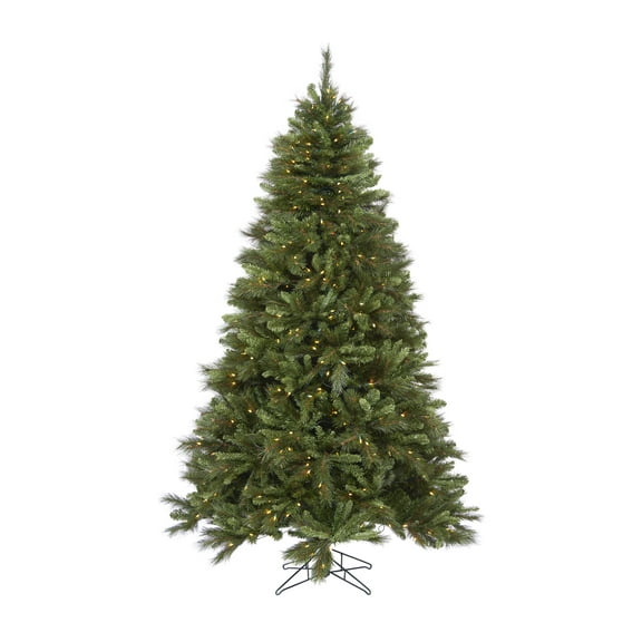 7.5' Pre-Lit Denali Fir Green Artificial Christmas Tree with 500 Warm White LED Lights and Stand, by Holiday Time