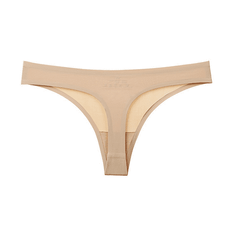 Fulorrnie Underwear for Women High Waisted Thong Comfort Seamless Panty Sport Banded Waist Elastic Breathable Panties Beige XL