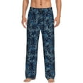 thumbnail image 5 of Mens Pajama Pants Bottoms with Pockets - Hawaiian Style Retro Leaves Comfy Mens Pj Pants, Soft Men Lounge Pants, 5 of 5