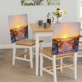 thumbnail image 5 of Summer Beach Chair Back Covers, Removable Chair Covers for Dining Chairs Set of 4, Washable Chairs Slipcovers Back Seat Protector for Wedding Party 19"x20", 5 of 9