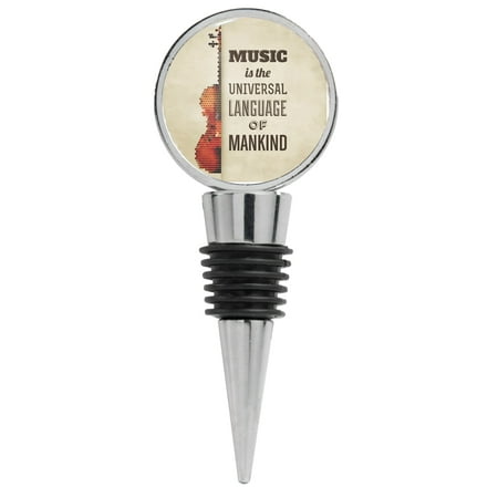 

Music is the Universal Language of Mankind Text Illustration Wine Stopper