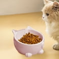 thumbnail image 5 of Tilted Cat Food Bowls - Anti Vomiting 15-Degree Tilt Raised Cat Bowls,5.51inch Shallow Raised Cat Dish, Pet Water or Food Feeding Station for Indoor Cats, And Small Dogs, Dishwasher Safe Modgal, 5 of 7