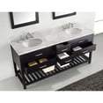 thumbnail image 4 of Caroline Estate 72" Double Bath Vanity in Espresso with Black Galaxy Granite Top and Round Sink with Brushed Nickel Faucet and Mirrors, 4 of 9