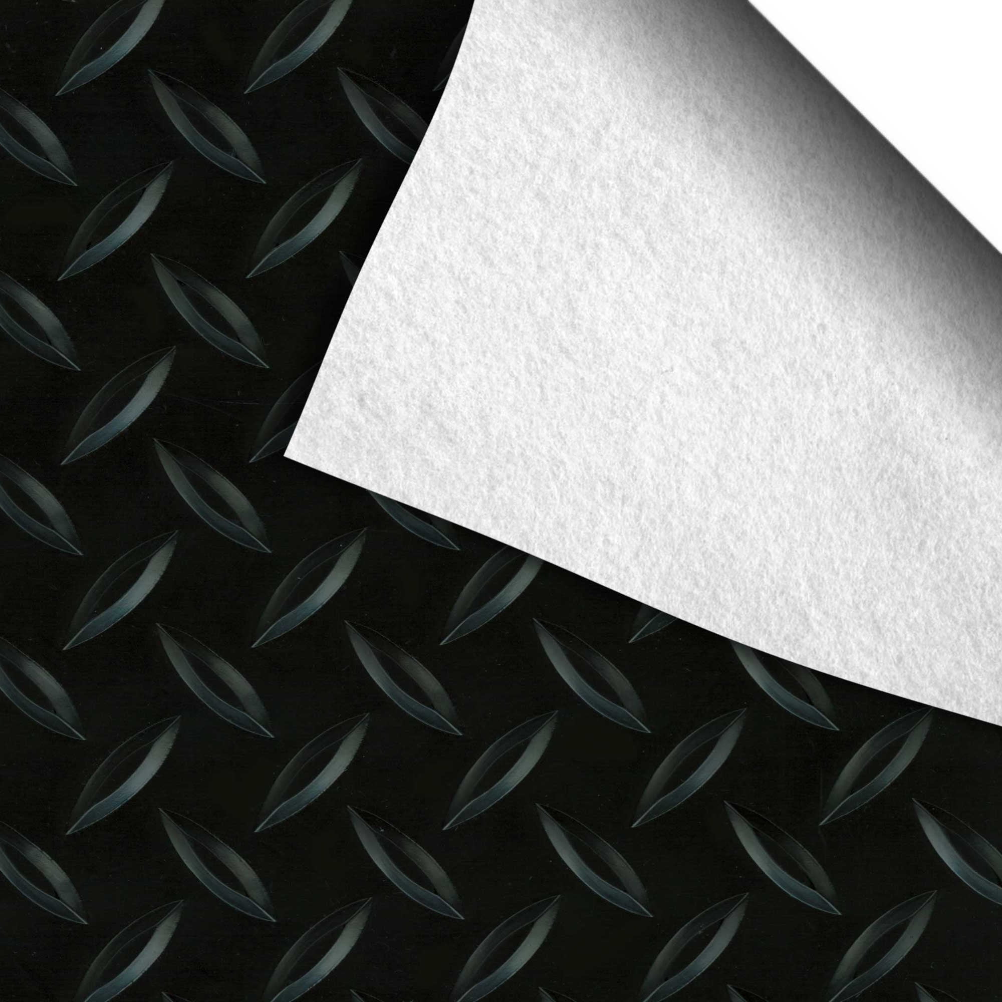 G-Floor Diamond Tread Vinyl Shed Flooring Cover - Midnight Black