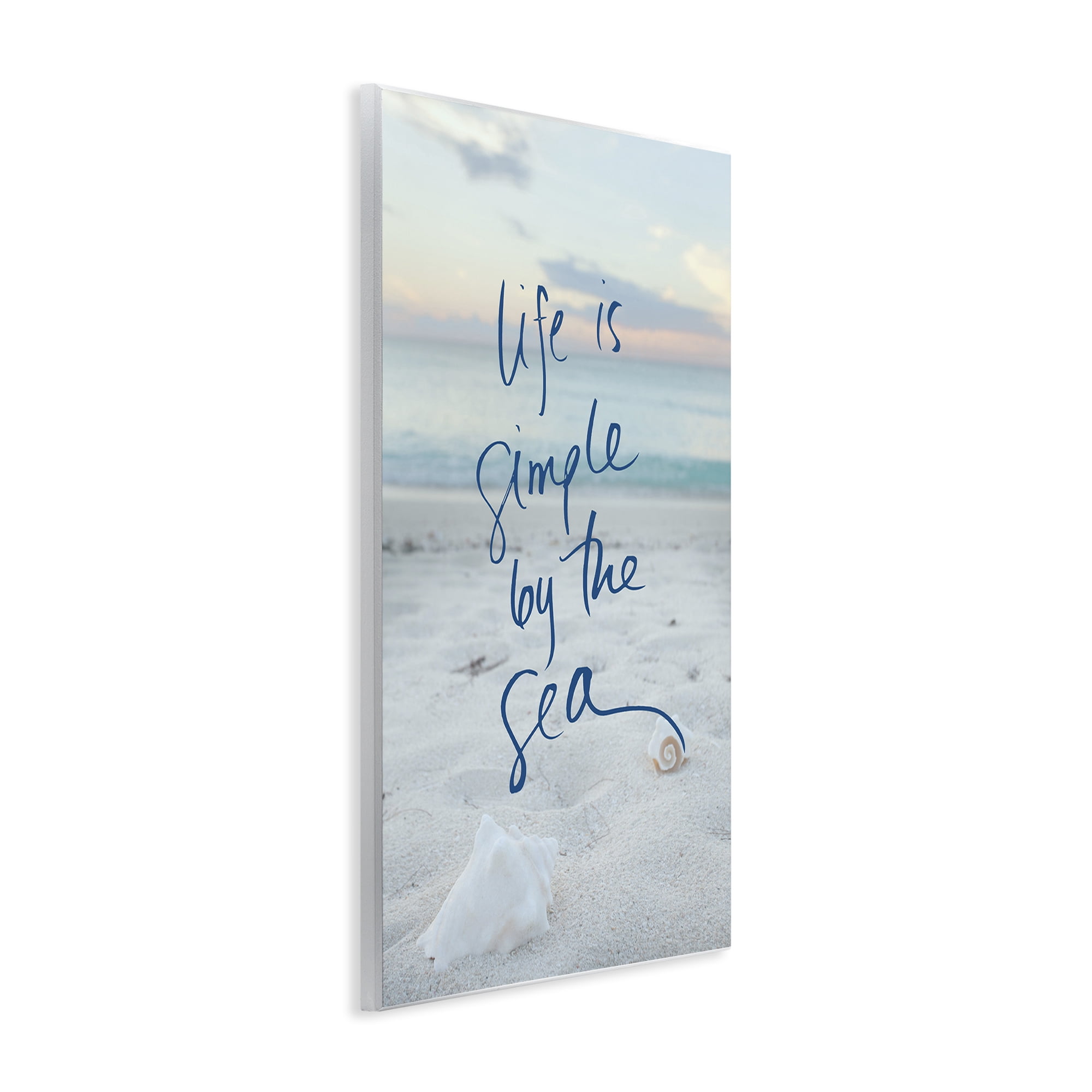 Stupell Industries Simple By The Sea Coastal Painting Unframed Art Print Wall Art, 13 x 19