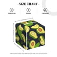 thumbnail image 3 of Picia Fresh Avocado Pattern Tissue Box Cover,PVC Leather Square Holder,Tissue Box Holder with Magnetic Bottom,Facial Paper Organizer Dispenser-5.2"X5.2"X5.2", 3 of 8