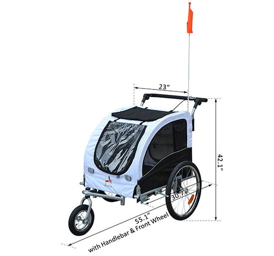 aosom elite ii pet dog bike bicycle trailer