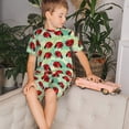 thumbnail image 4 of Lsque Ensemble de Pyjama Léger 2 Pcs en Coton Ajusté Motif Coccinelles Rouges et Feuilles pour Filles - Très Grand, 4 of 6