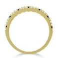 thumbnail image 3 of Diamond and Blue Sapphire Ring Anniversary Band 14k Yellow Gold (0.32ct), 3 of 4