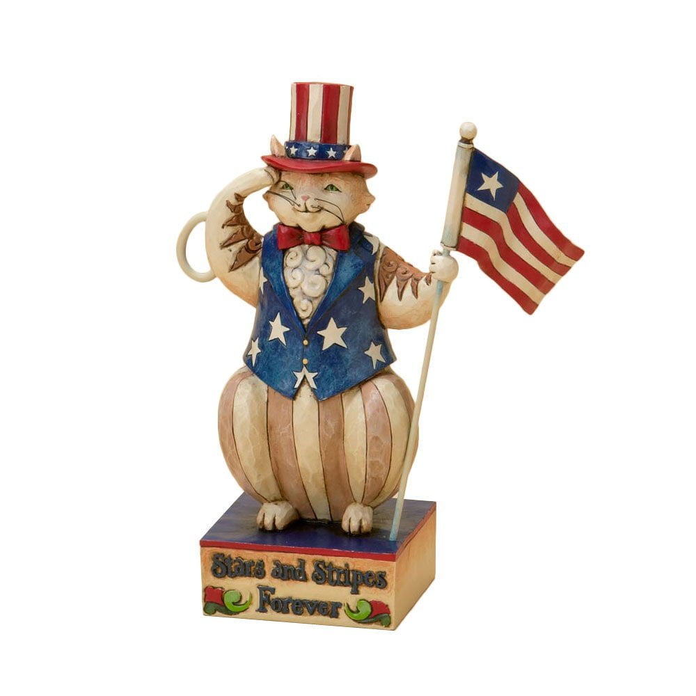 Jim Shore Patriotic Cat Star and Stripe Salute Retired 4021132 - Walmart.com - Walmart.com