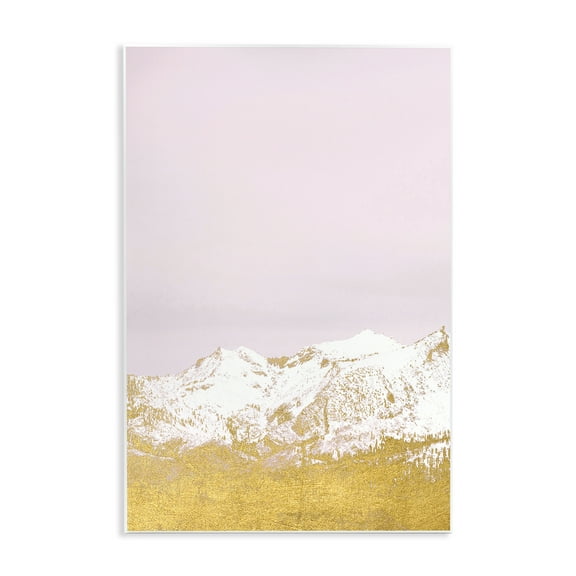 Stupell Industries White Tipped Mountains on Pink Landscape & Nature Painting Unframed Art Print Wall Art, 10 x 15