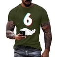 thumbnail image 2 of Tops para hombre, blusas y camisas de manga corta con cuello redondo para hombre, jersey informal con cuello redondo estampado para hombre, pantalones cortos deportivos para fitness, blusa de poliéste, 2 of 5