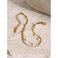 thumbnail image 4 of Gold Stainless Steel Blade Chain Flat Snake Chain Round Shell Bead Anklet For Women, 4 of 6