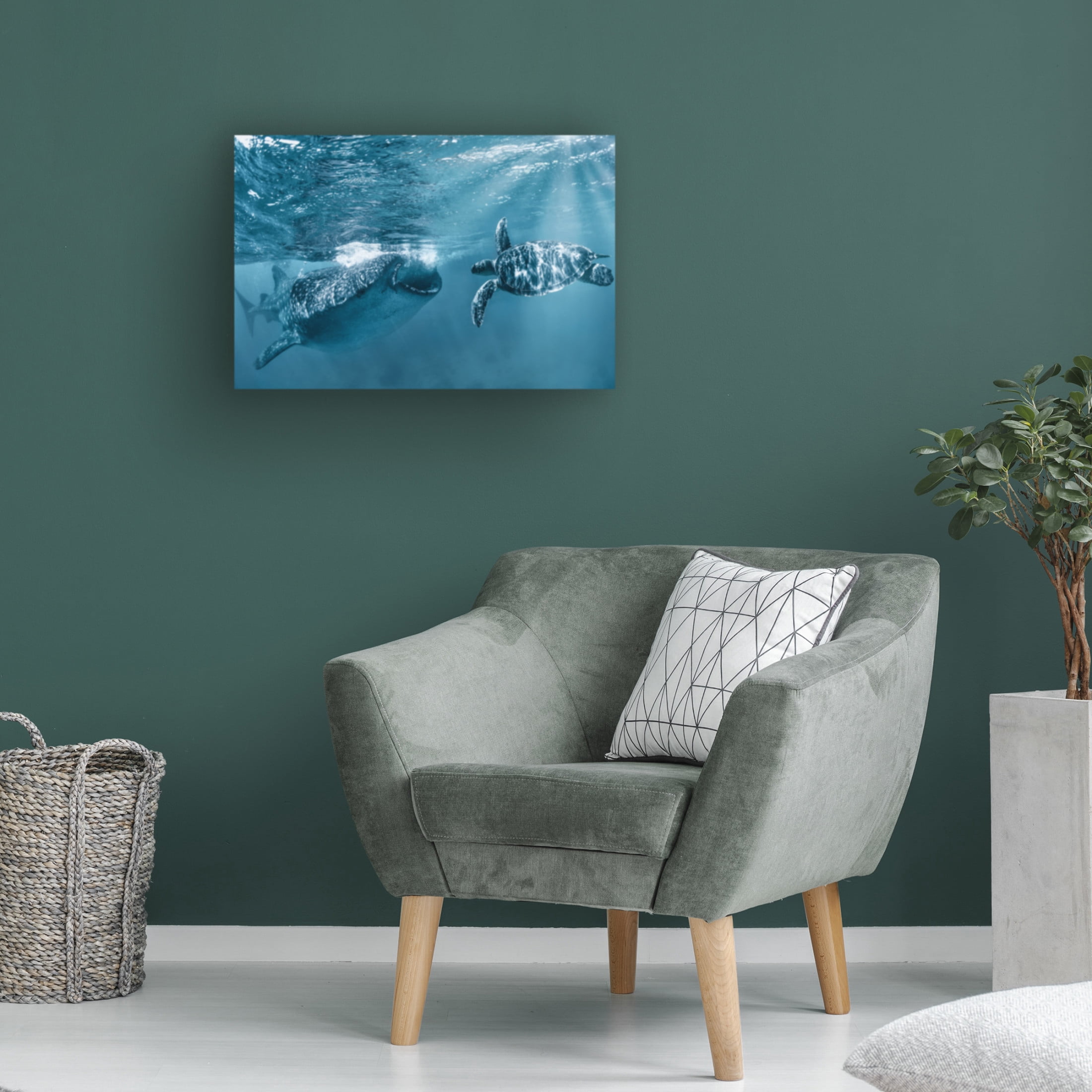 Canvas Wall Art - Andrey Narchuk 'Once At The Ocean' Wall Art for Living Room, Bedroom, or Office Décor by Trademark Fine Art - 32 x 22 Inches