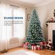 thumbnail image 3 of 7.5ft pre-lit artificial christmas tree con 550 warm blanca leds, mixed pinecone decor, y sturdy metal base para home, oficina, y parties (1042 tips), 3 of 5