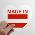 thumbnail image 1 of Austria Country Love Heart Vinyl Sticker Bicycle Bottle Decal, 1 of 3
