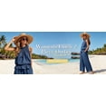 thumbnail image 3 of Womens Summer Cotton Linen 2 Piece Outfits Sleeveless Ruffle Top Wide Leg Pants Beach Vacation Lounge Sets, 3 of 7