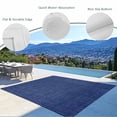 thumbnail image 4 of Fsddascl Vintage Navy Blue Outdoor Rug for Patio/Deck, Non-Slip Large Area Rug 6 x 9 Ft, Farmhouse Retro Dark Solid Color Linen Texture Indoor Outdoor Rugs Washable Area Rugs, Camping Rug Carpet, 4 of 9