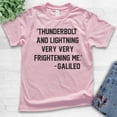 thumbnail image 2 of Kids Thunderbolt And Lightning Very Very Frightening Me -Galileo Shirt, Youth Kids Boy Girl T-Shirt Rock Lyric T, Light Pink, X-Large, 2 of 4