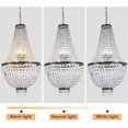 thumbnail image 6 of Miumaeov 9-Light Luxury Crystal Chandelier French Empire Metal Pendant Light Fixture Lamp, 6 of 10