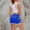 Blue, variant on Plus Size Sweatpants Women Fitness Mid Waist Stretch Shorts Drawstring Sport Yoga Pants