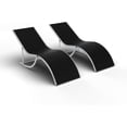 thumbnail image 1 of 2 - piece patio chaise lounge set: heavy - duty sunbeds para poolside, garden, tanning con all - weather comfort, 1 of 8