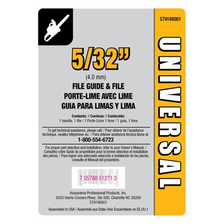 Poulan Pro Universal 5/32" Chain Saw File Guide Kit