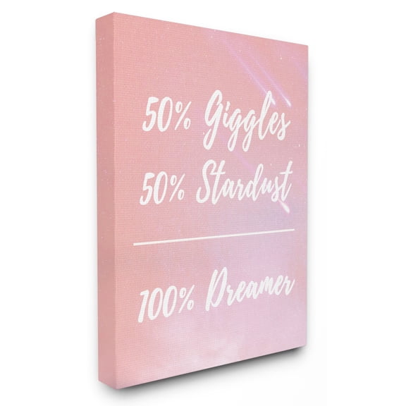 The Stupell Home Decor Collection Pink Atmosphere Giggles Stardust Dreamer Space Wall Art