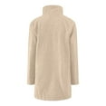 thumbnail image 5 of YDDIAN Pea Coats for Women Winter Fashion Wool Trench Coat Single Breasted Peacoat Fall Casual Stand Collar Blazer Jackets Beige 3XL, 5 of 5
