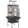 thumbnail image 2 of Danolapsi 61-inch Playtop Wrought Iron Large Parrot Bird Cages with Rolling Stand for Cockatiels Amazon Parrot Quaker Conure Parakeet Lovebird Finch Canary Small Medium Parrot Cage Birdcage, 2 of 9