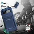 thumbnail image 2 of Allyechgroup Google Pixel 8a Case, Sliding Camera Lens Protective Heavy Duty Shockproof Anti-Scratch Bumper Protective Phone Case for Google Pixel 8a, Blue, 2 of 7