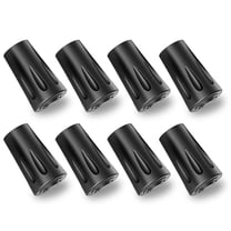 SupreGear Trekking Pole Tips 8-Pack Rubber Feet for Hiking & Walking Poles, Safety, Traction, Durable, Black