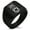 Black, variant on Stainless Steel Formidable Kong Gorilla Geometric Pattern Biker Style Polished Ring